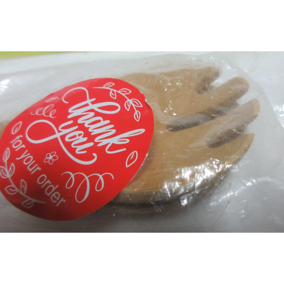 Pampered Chef Interlocking Bamboo Serving Tongs #2297 New Sealed Bag - Picture 6 of 8